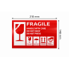 Įspėjamieji lipdukai FRAGILE 210×148mm