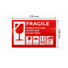 Warning stickers FRAGILE 210×148 mm