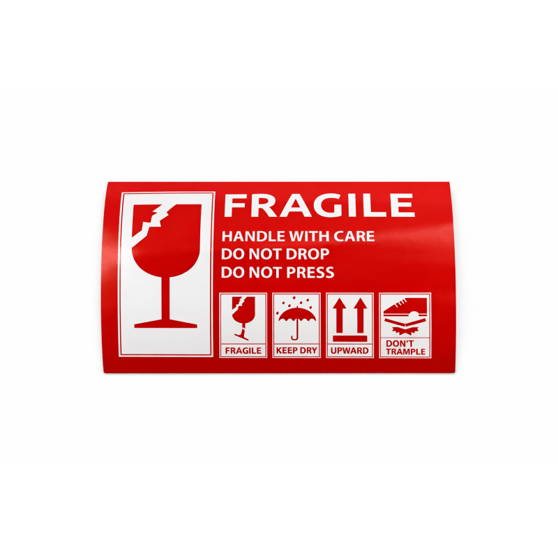 Įspėjamieji lipdukai FRAGILE 210×148mm