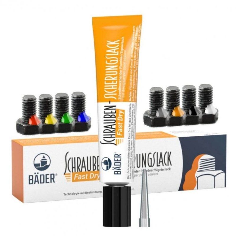 Bader security check Torque sealant with Precise Long Neck 20 ml Orange