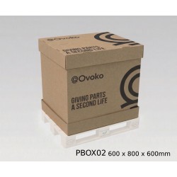 Cardboard box for half pallet 600x800x600mm PBOX02