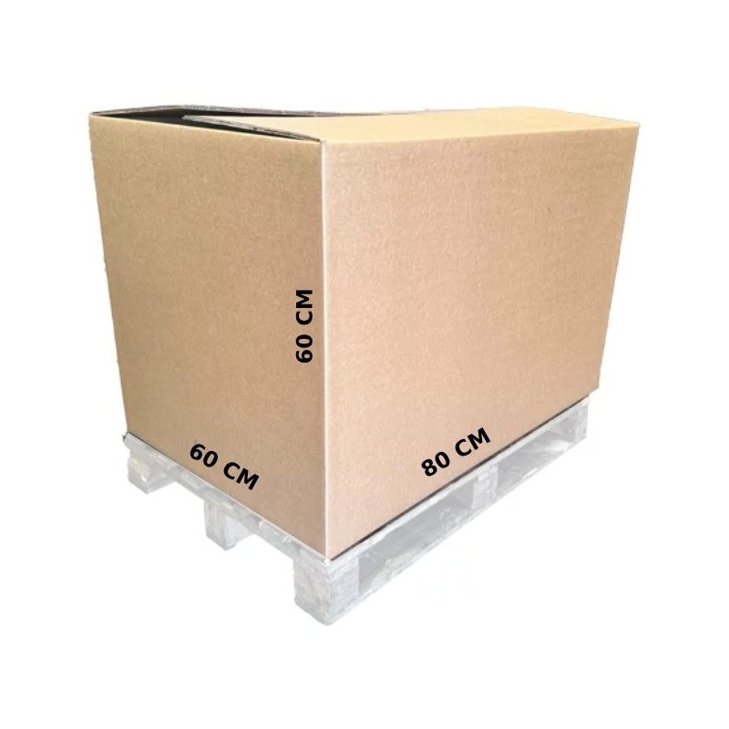 Box for half pallet without print 600x800x600mm PBOX02