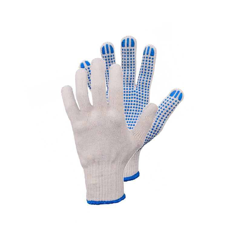 Knitted Work Gloves with PVC Dots