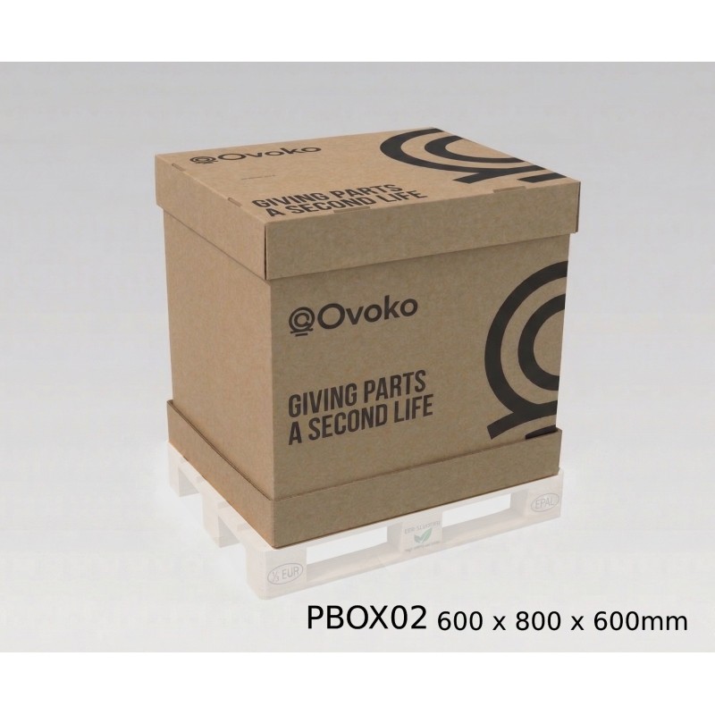 Cardboard box for half pallet 600x800x600mm PBOX02