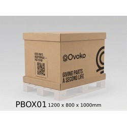 Cardboard box for EUR pallet 1200x800x1000mm PBOX01