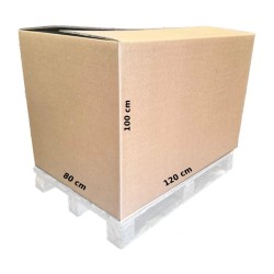 Box for EUR pallet without logo 1200x800x1000mm PBOX01
